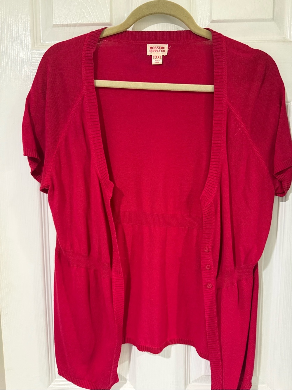 Mossimo Supply Co. Red Short-Sleeve Cardigan